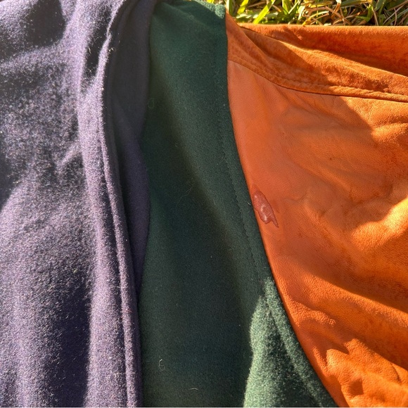 Vintage Gant Wool & Leather Varsity Color Block Bomber Wool Flyer Jacket Mens XL - Picture 6 of 12